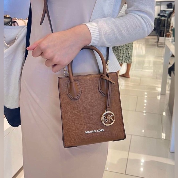 Michael Kors Mercer Extra-Small Pebbled Leather Crossbody - Picture 1 of 9